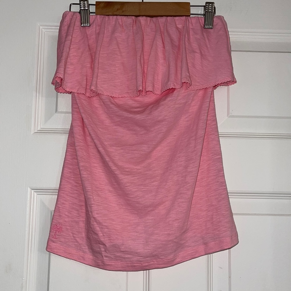 Lilly Pulitzer Strapless Pink Top
